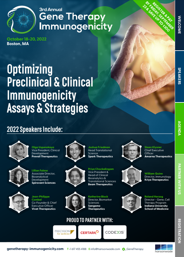 Thank you for your details - 3rd Gene Therapy Immunogenicity